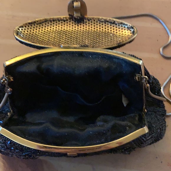 Vintage Beaded Evening Bag, Crossbody with Gold Chain BEAUTIFUL - Picture 4 of 4